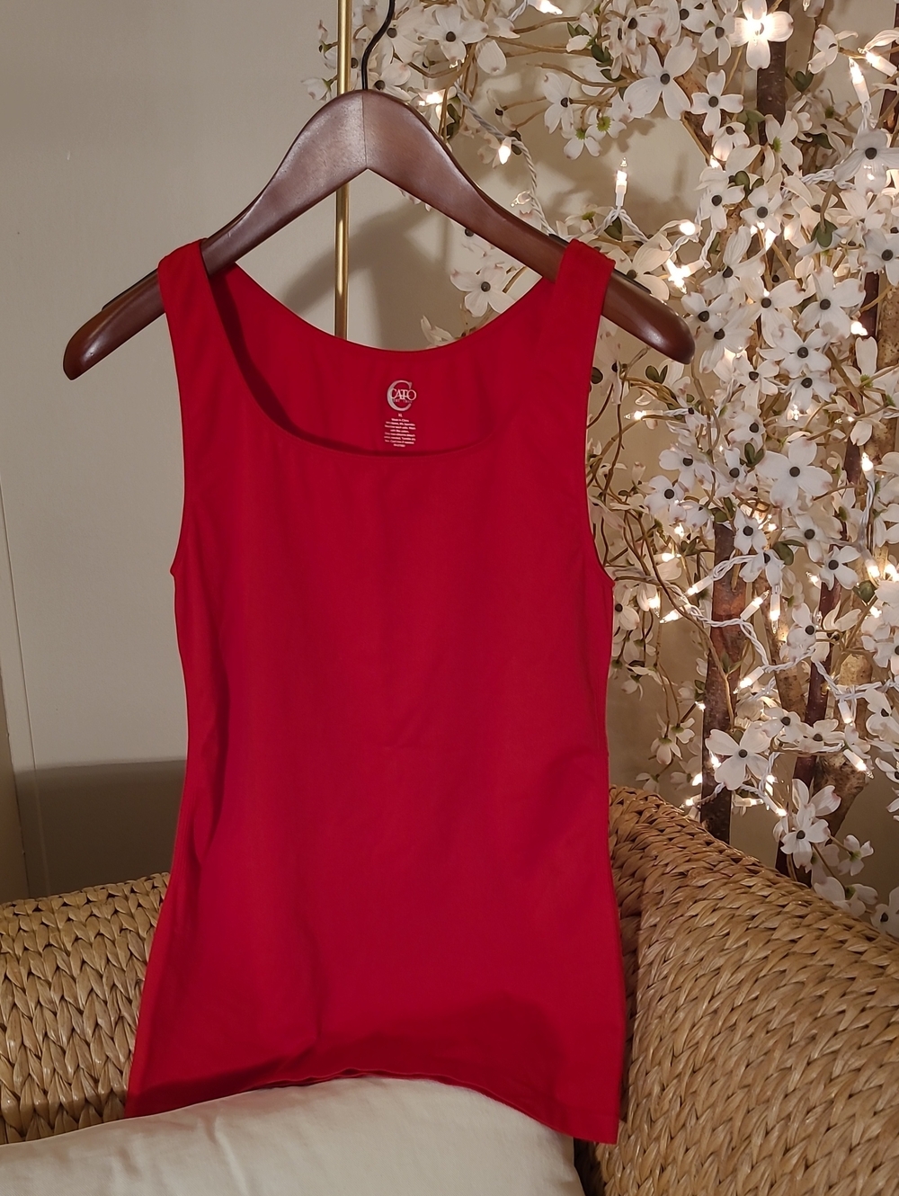 Cato Bright Red Scoop Neck Tank